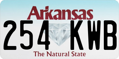AR license plate 254KWB