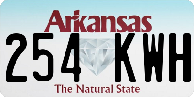 AR license plate 254KWH