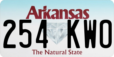 AR license plate 254KWO