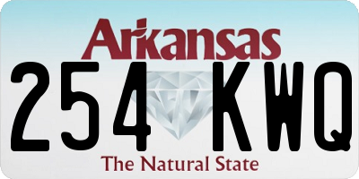 AR license plate 254KWQ