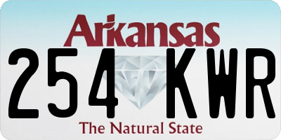 AR license plate 254KWR