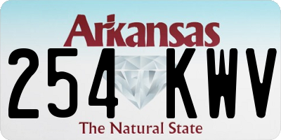 AR license plate 254KWV