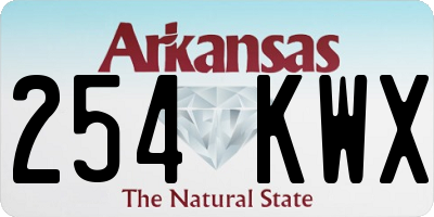AR license plate 254KWX