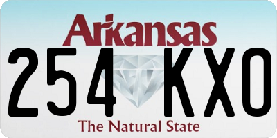 AR license plate 254KXO