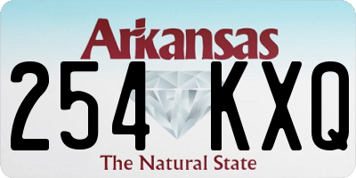 AR license plate 254KXQ