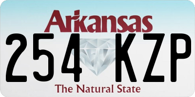 AR license plate 254KZP