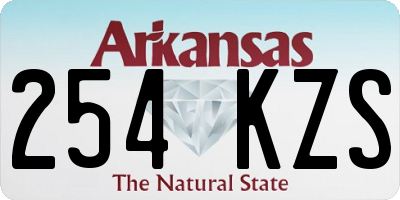 AR license plate 254KZS