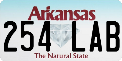 AR license plate 254LAB