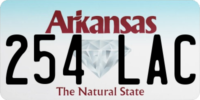 AR license plate 254LAC