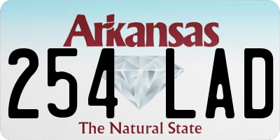 AR license plate 254LAD