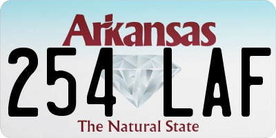 AR license plate 254LAF
