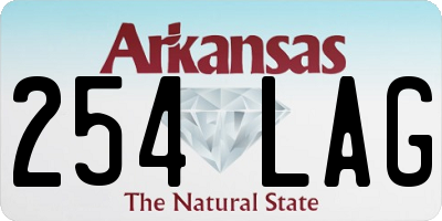 AR license plate 254LAG