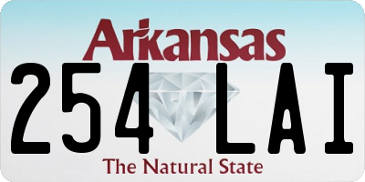 AR license plate 254LAI