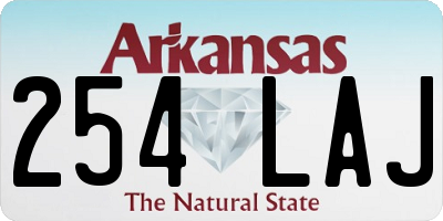 AR license plate 254LAJ