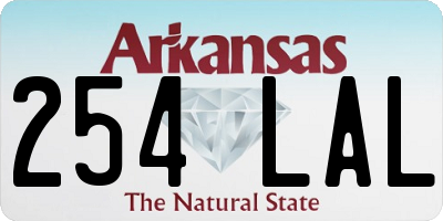 AR license plate 254LAL