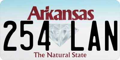 AR license plate 254LAN