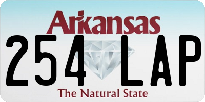 AR license plate 254LAP