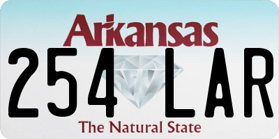 AR license plate 254LAR