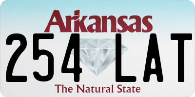 AR license plate 254LAT