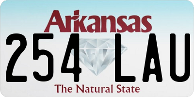 AR license plate 254LAU