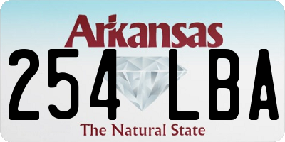 AR license plate 254LBA