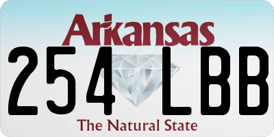AR license plate 254LBB