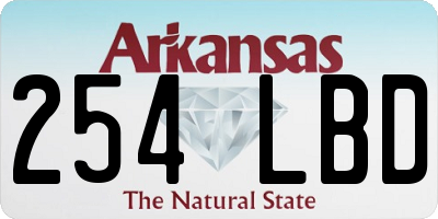 AR license plate 254LBD
