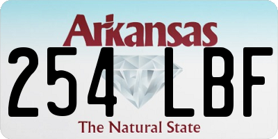 AR license plate 254LBF