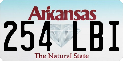 AR license plate 254LBI