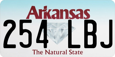 AR license plate 254LBJ