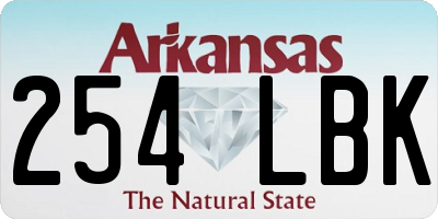 AR license plate 254LBK