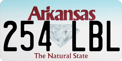 AR license plate 254LBL