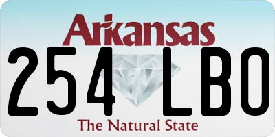 AR license plate 254LBO