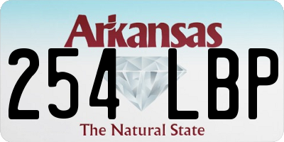 AR license plate 254LBP