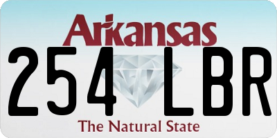 AR license plate 254LBR