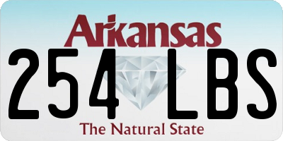 AR license plate 254LBS