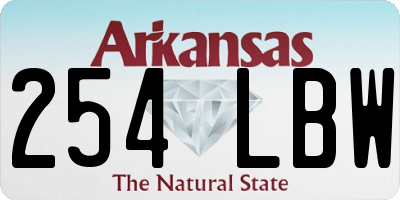 AR license plate 254LBW