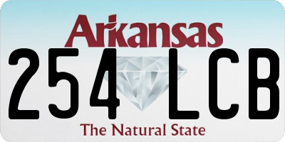 AR license plate 254LCB