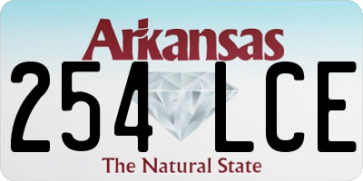 AR license plate 254LCE