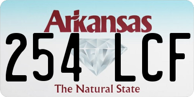 AR license plate 254LCF