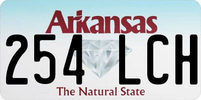 AR license plate 254LCH