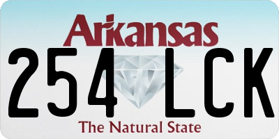 AR license plate 254LCK