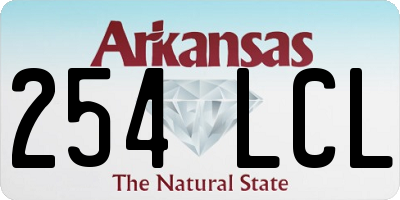 AR license plate 254LCL