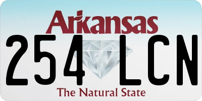 AR license plate 254LCN