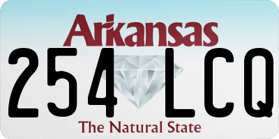 AR license plate 254LCQ