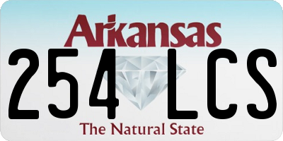 AR license plate 254LCS
