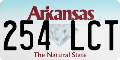 AR license plate 254LCT