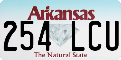 AR license plate 254LCU