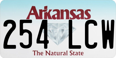 AR license plate 254LCW