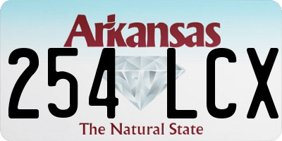 AR license plate 254LCX